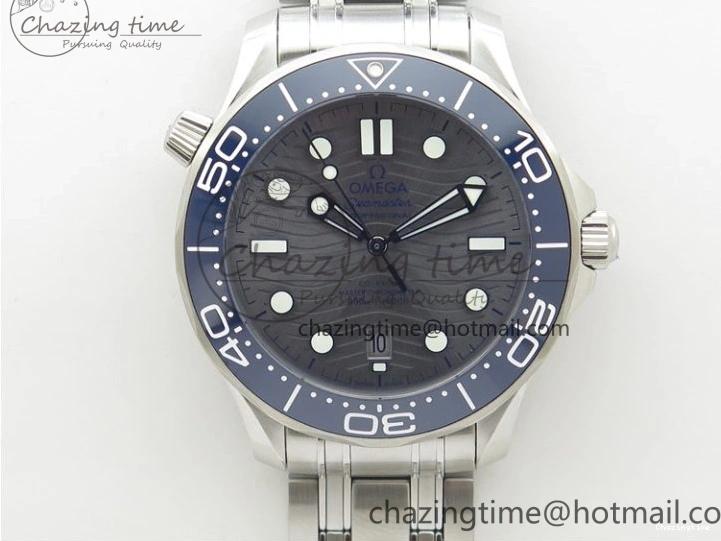 1225 Seamaster Diver 300M ORF 1:1 Best Edition Blue Ceramic Gray Dial on SS Bracelet A HighQuality 7867